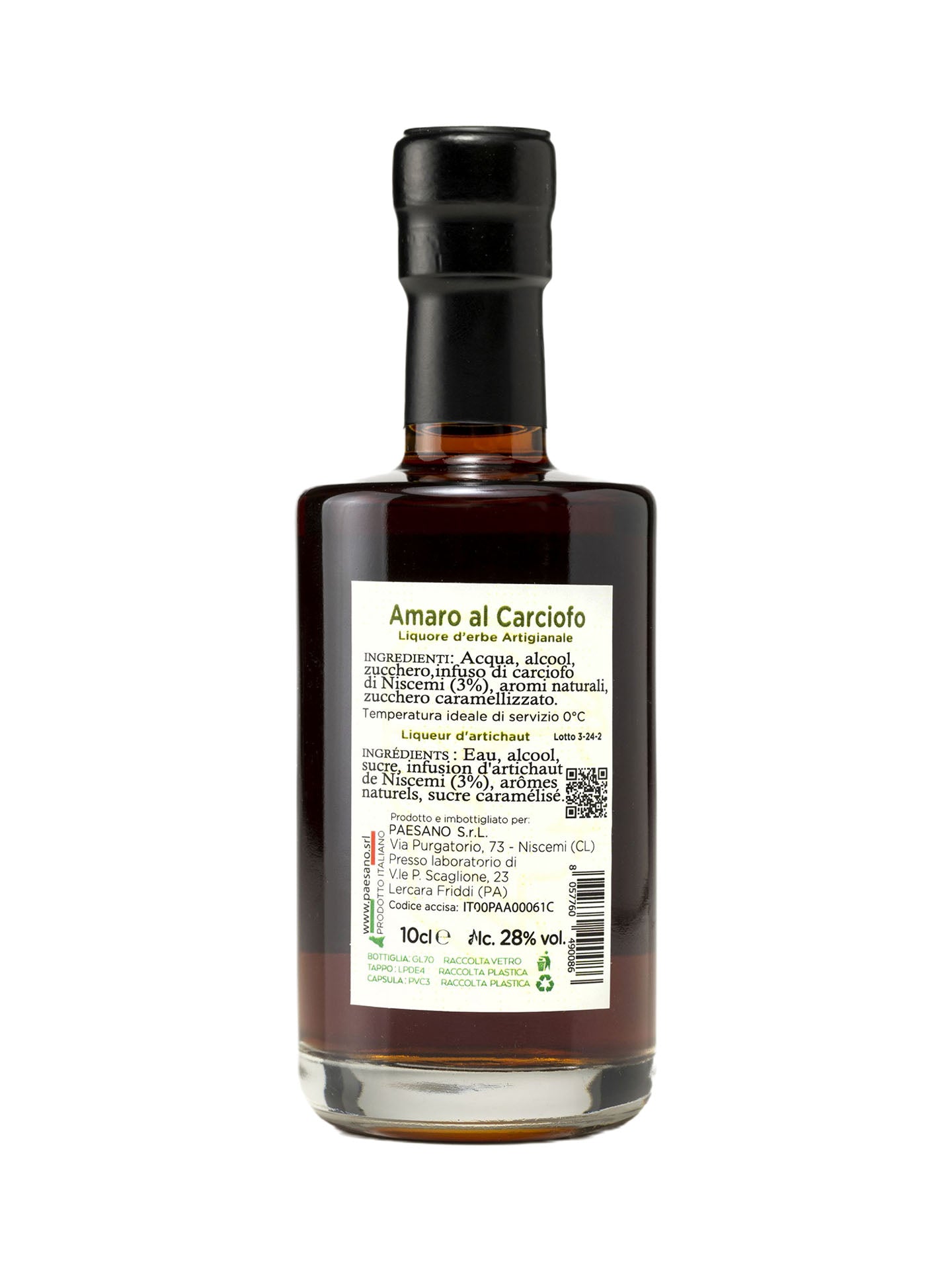 Amaro al Carciofo Bio di Niscemi