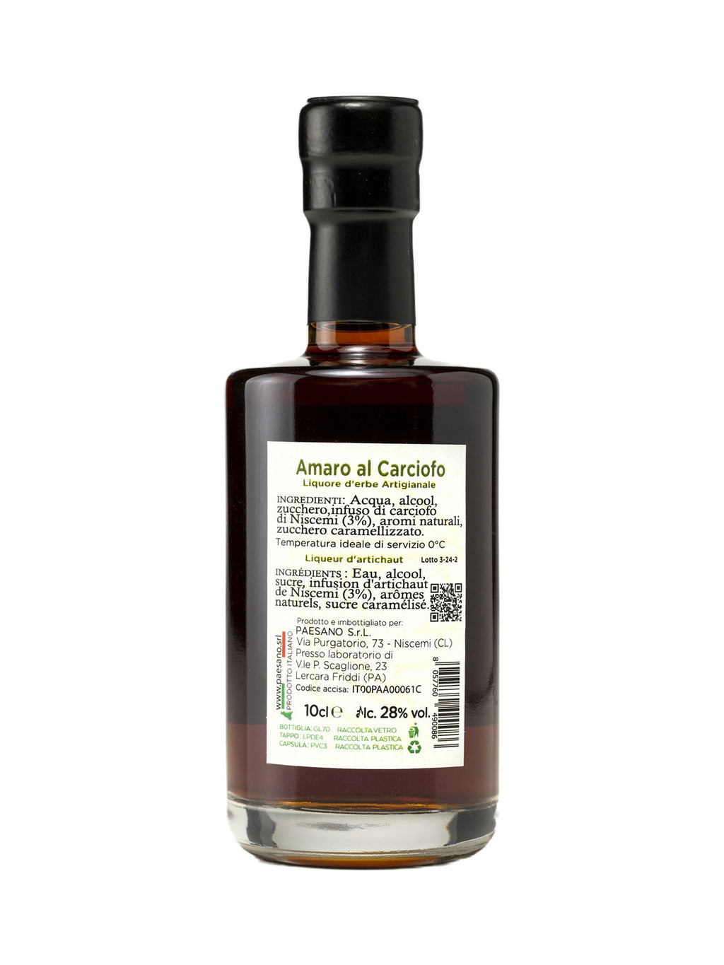Amaro al Carciofo Bio di Niscemi