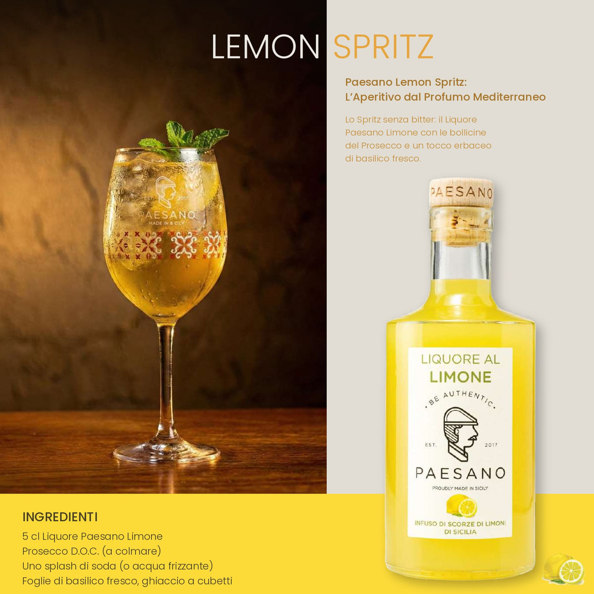 Liquore al Limone 'Limoncello' di Sicilia